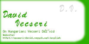 david vecseri business card